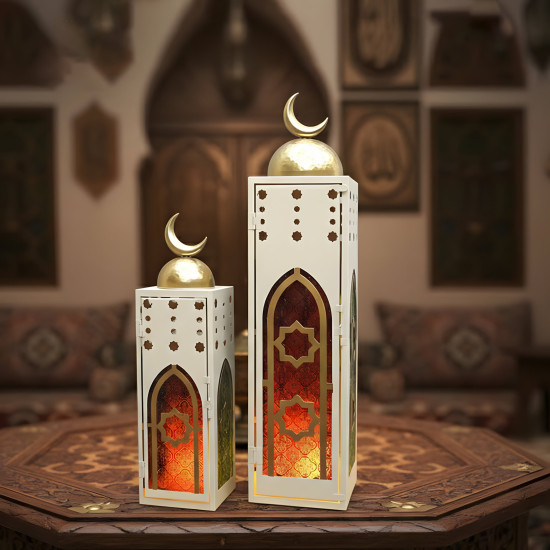 Metal Ramadan Lantern 2 Pcs